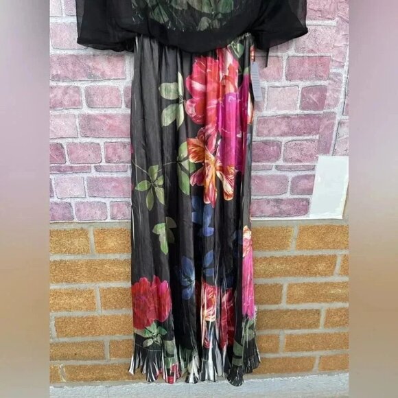 Komarov sheer floral print dress size small - Picture 3 of 13